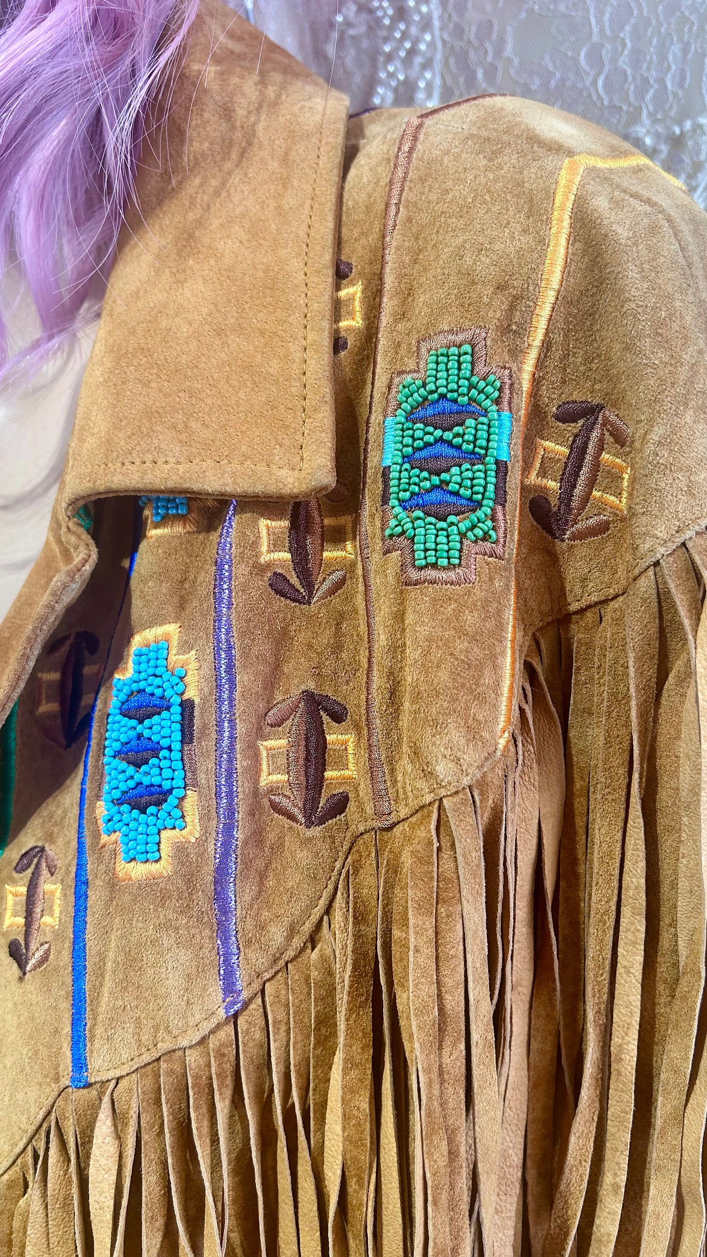 Suede tassel jacket
