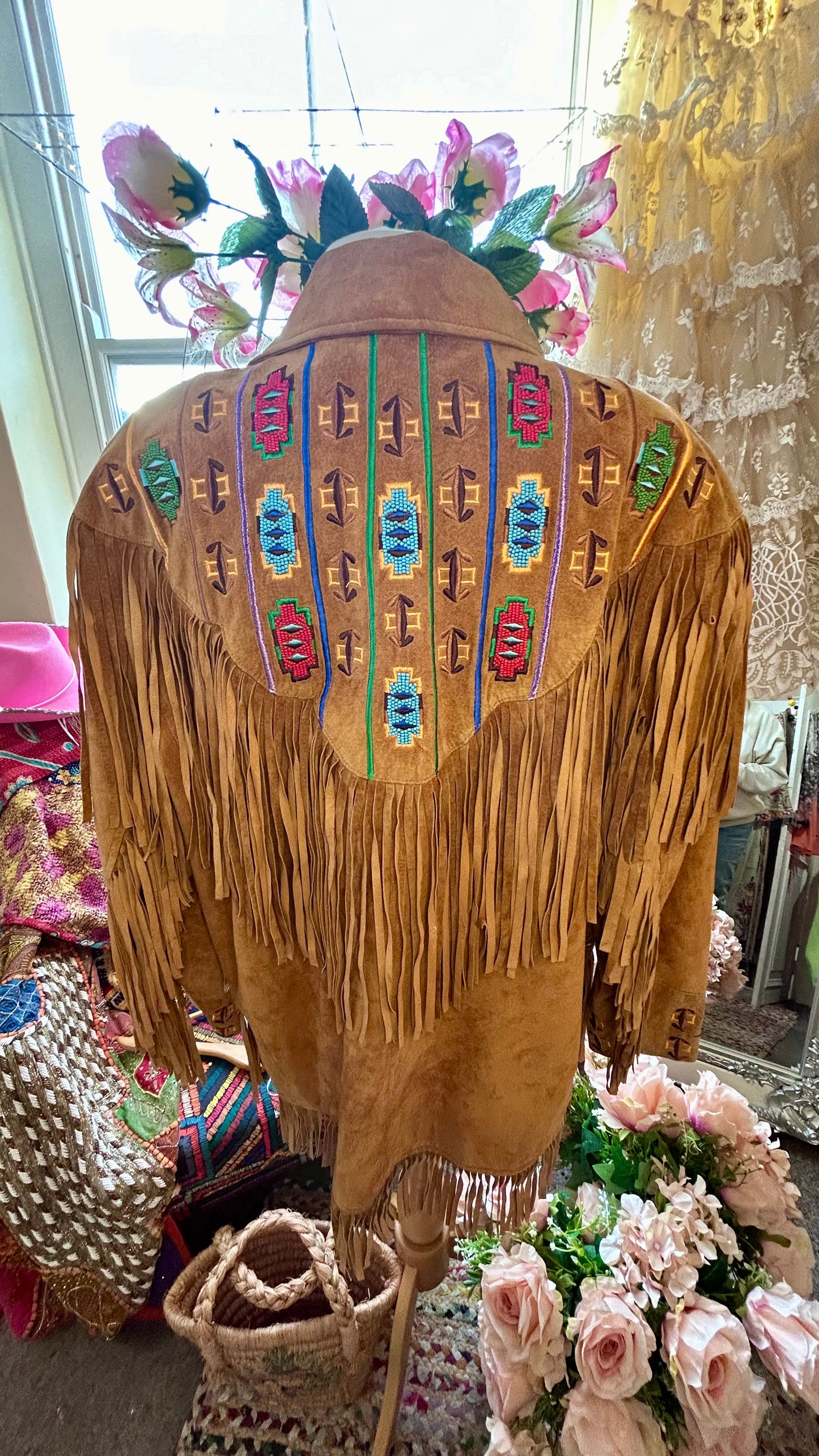 Suede tassel jacket