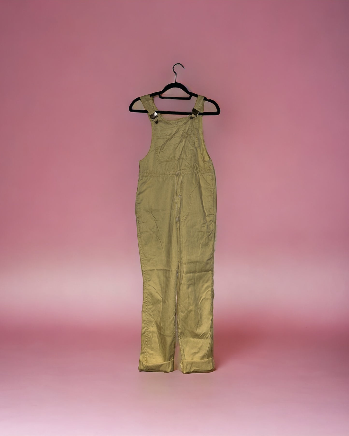 Yellow drawstring dungarees