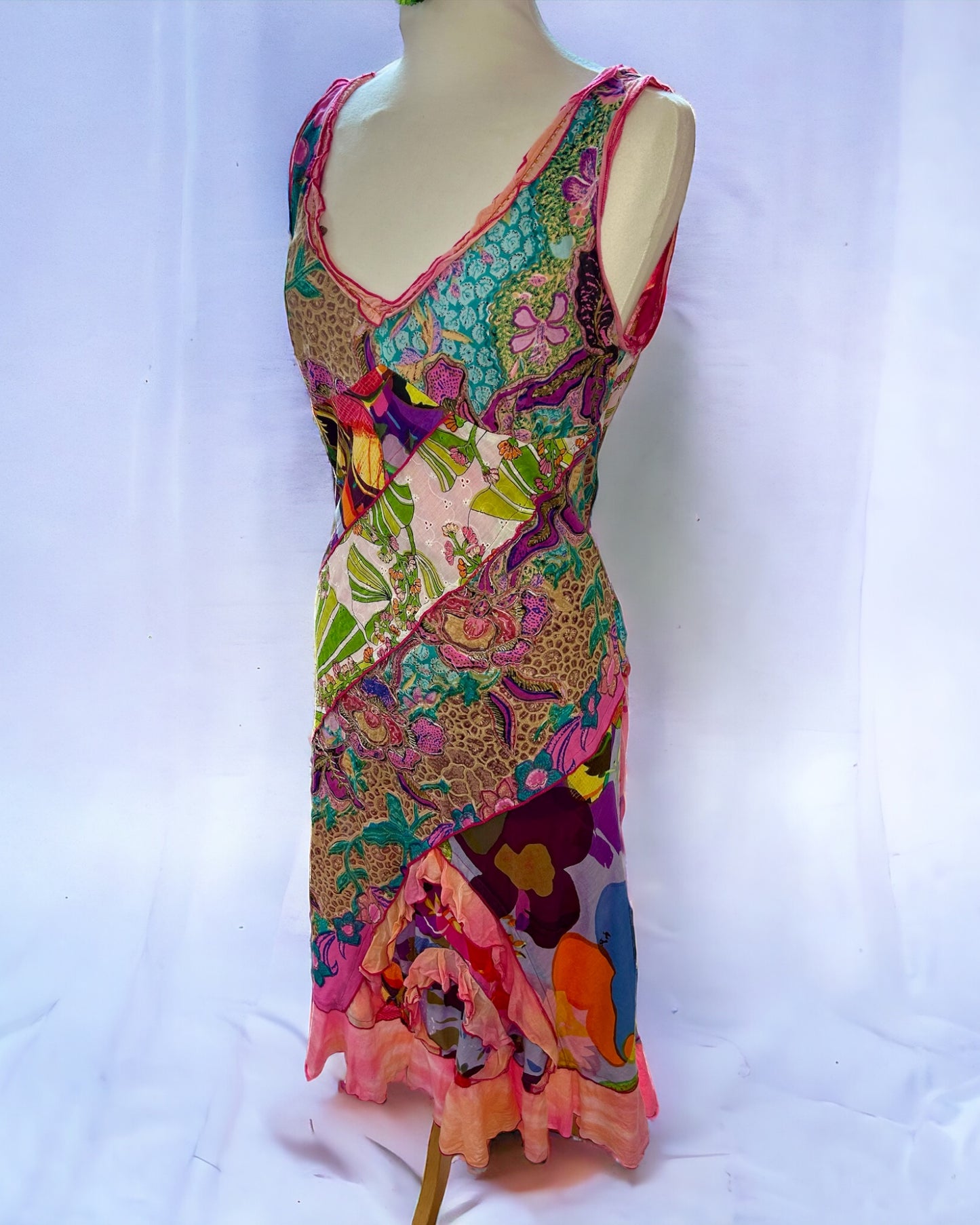 90s patchwork style dress