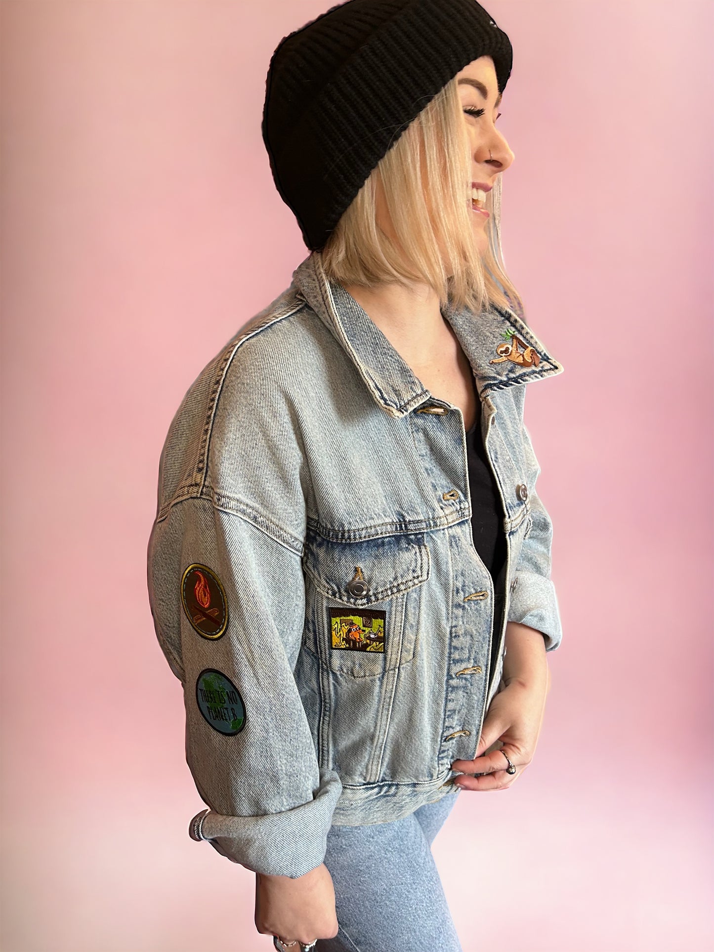 Patchwork denim jacket