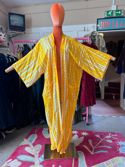Yellow cotton kimono