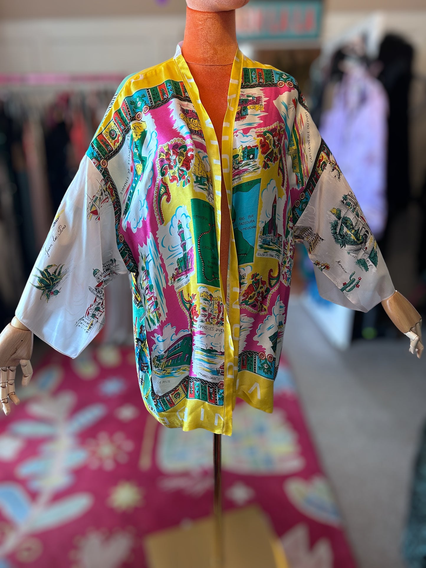 Vintage scarf kimono