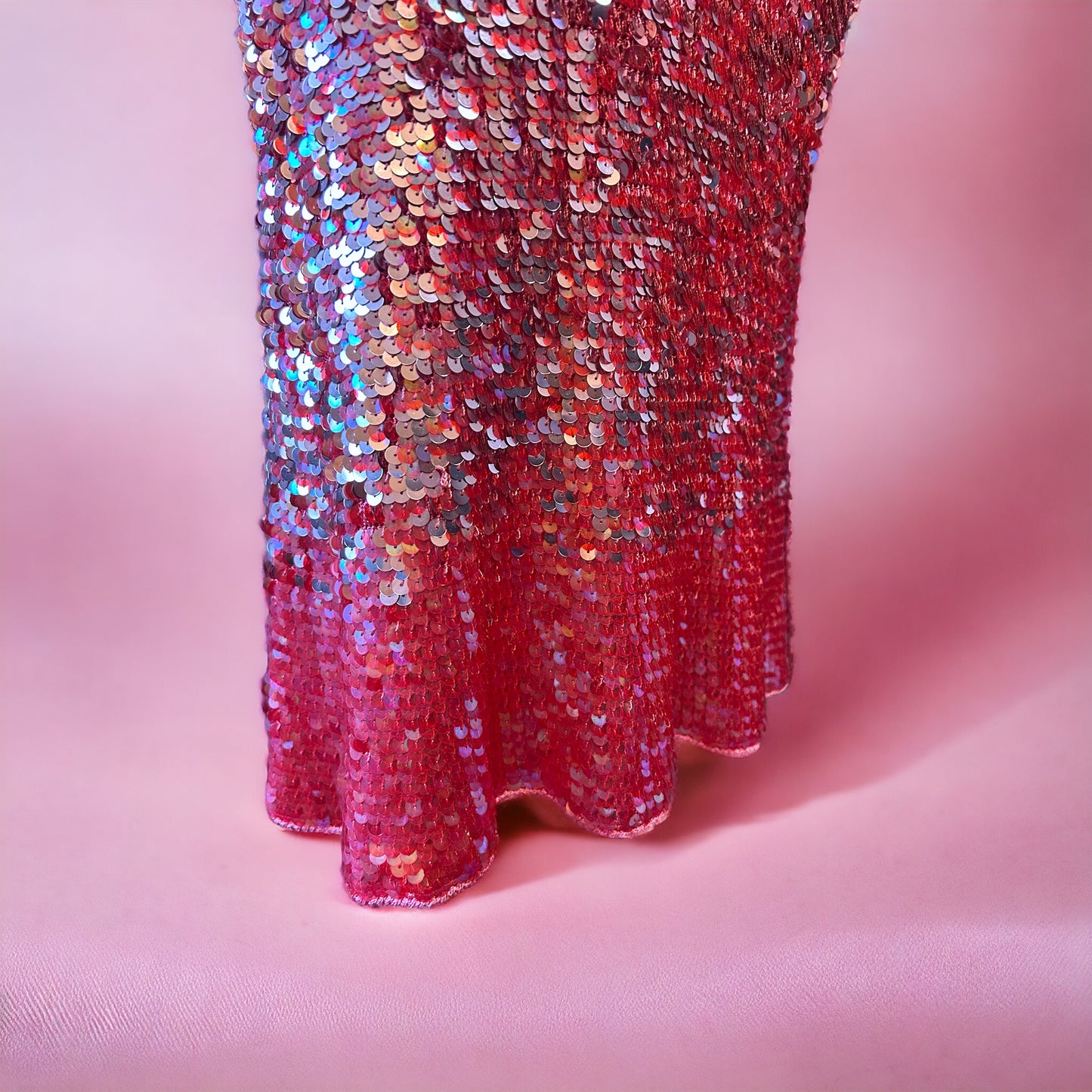 90s Pink sequinned dress