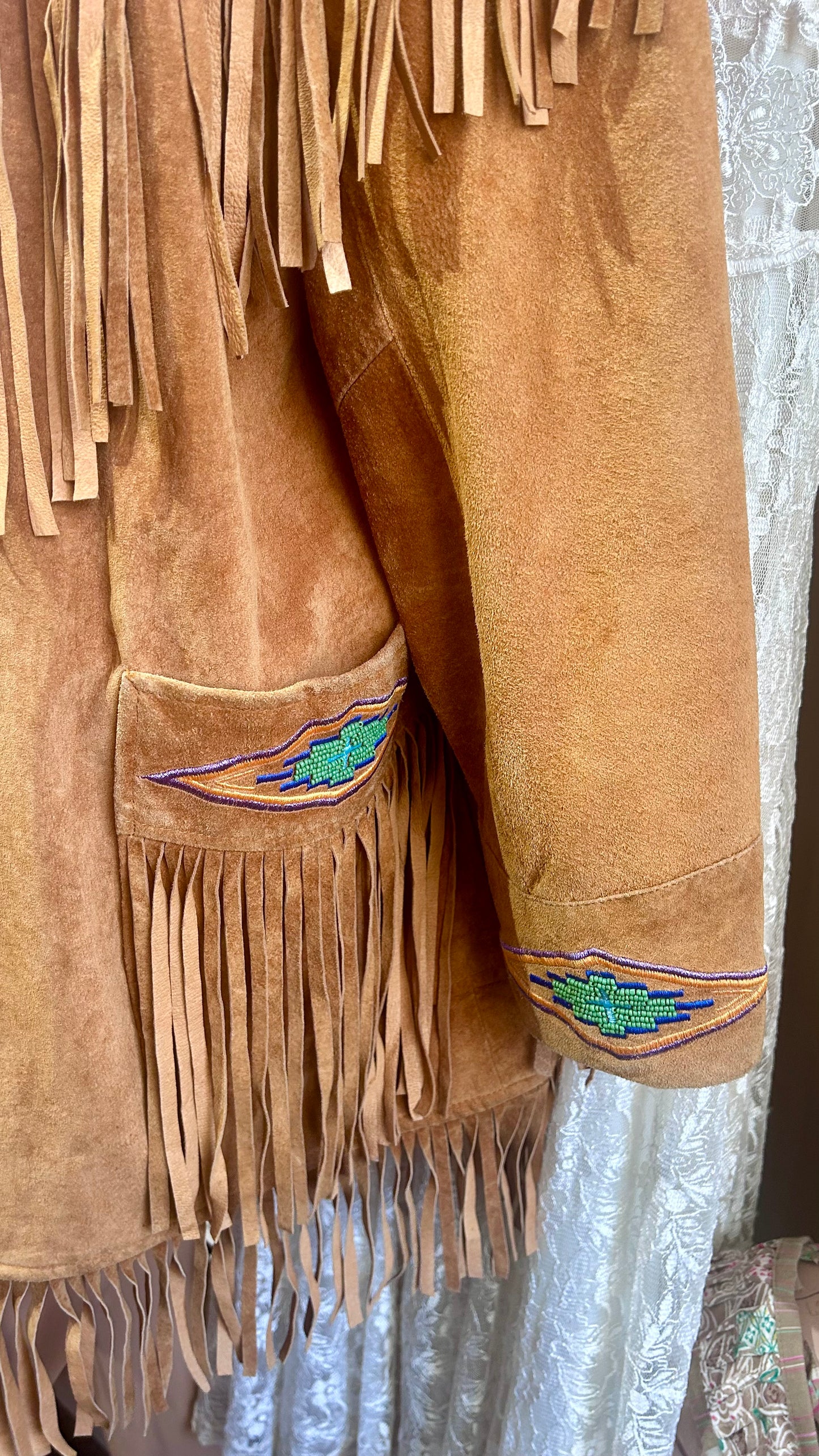 Suede tassel jacket