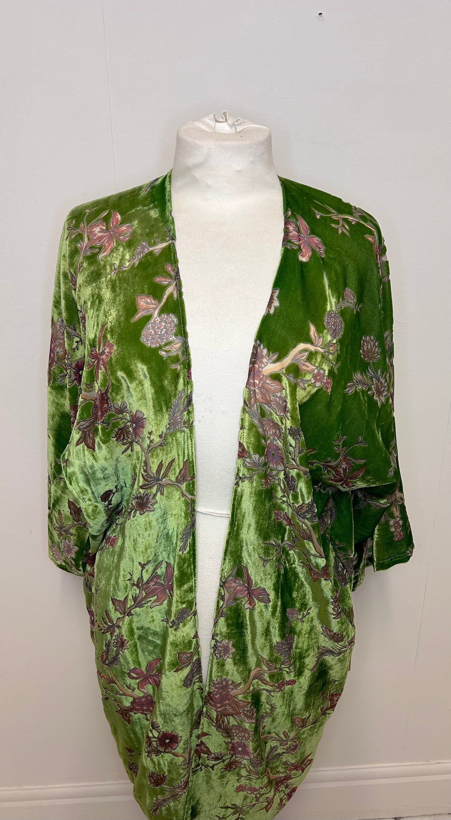 Green velvet duster