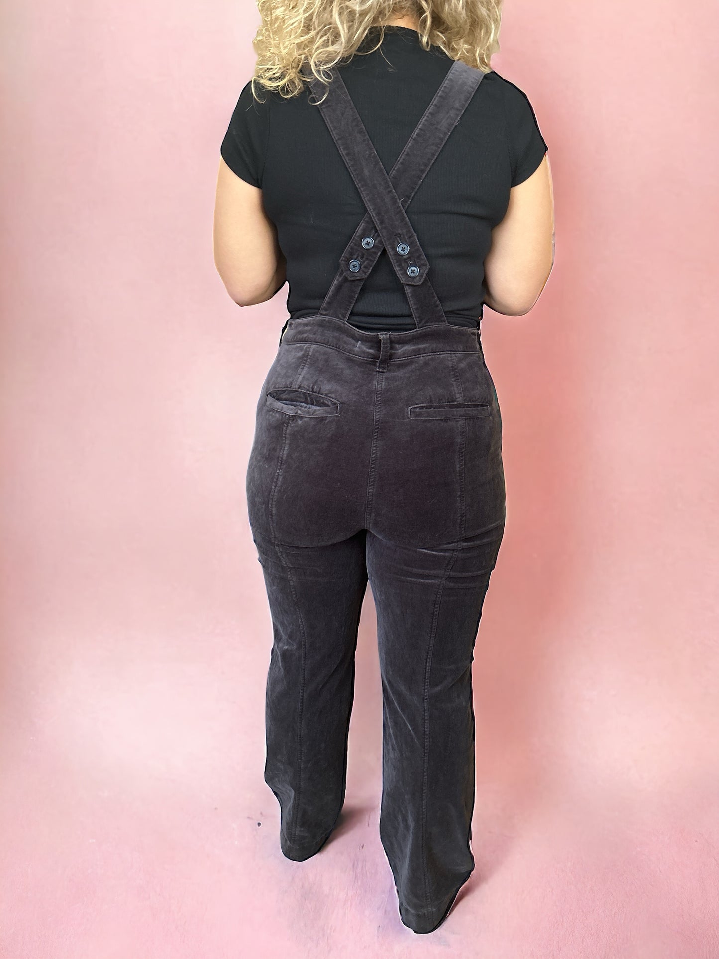 Velvet dungarees